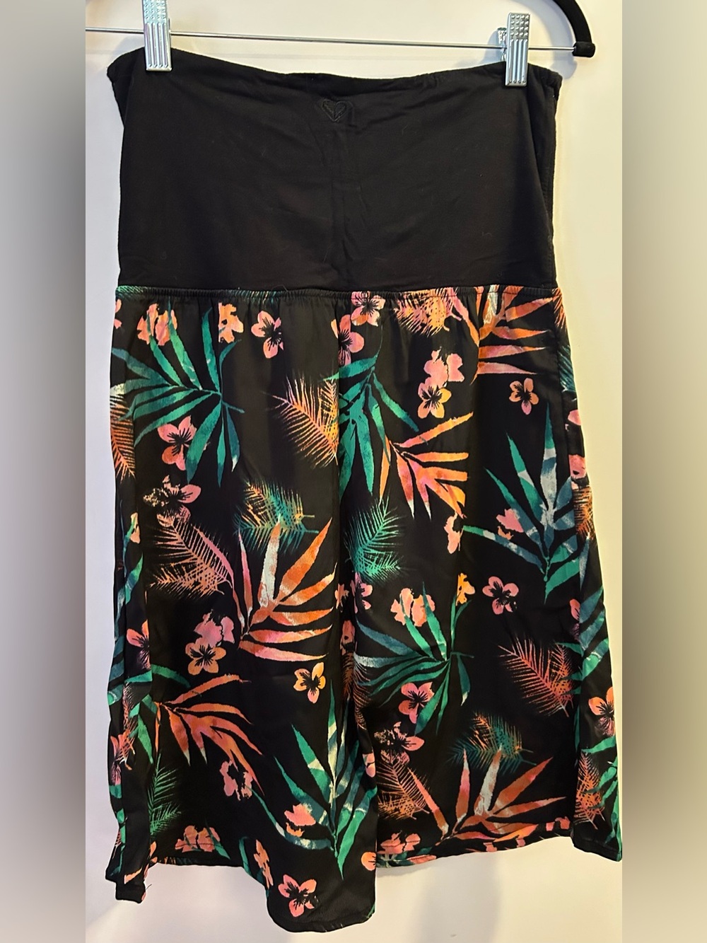 Roxy strapless tropical dress
